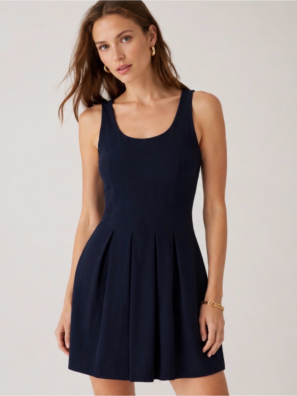 J.Crew Navy Fit & Flare Sleeveless Mini Dress Size 8
